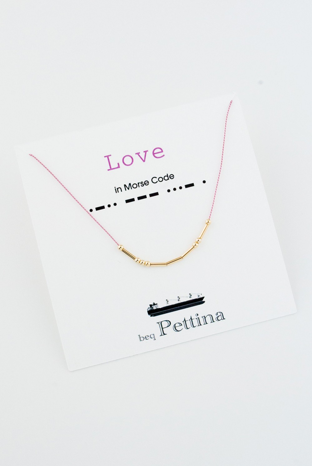 Beq Pettina Love モールスコードアンクレット ブレス Love Morse Code Anklet Bracelet Bonita