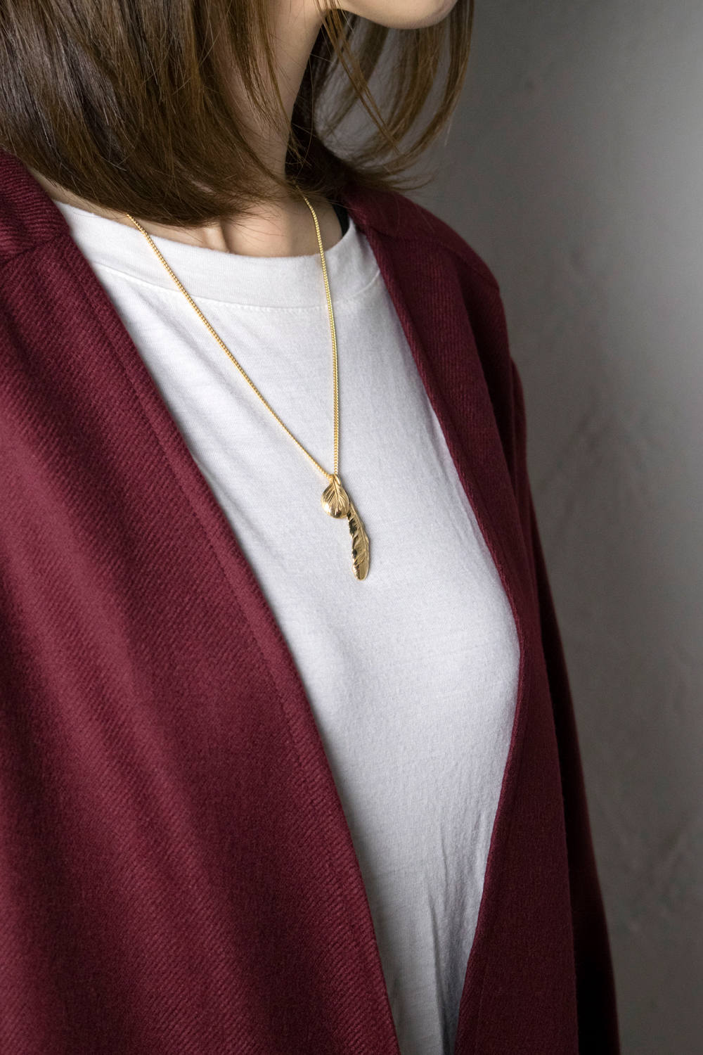 HARIM - 【お取り寄せ可能】New Leaf feather VERY SHINE Necklace