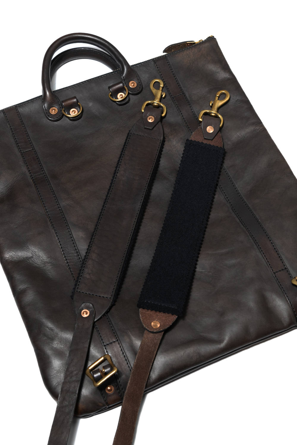 vasco - 【ラスト1点 / 26SS】LEATHER HELMET 2WAY BAG [BLACK